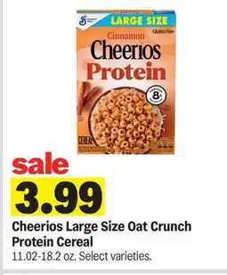 Meijer Cheerios Large Size Oat Crunch Protein Cereal offer
