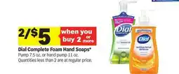 Meijer Dial Complete Foam Hand Soaps offer