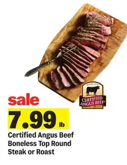 Meijer Certified Angus Beef Boneless Top Round Steak or Roast offer