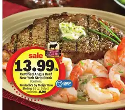Meijer Certified Angus Beef New York Strip Steak Boneless offer