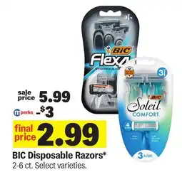 Meijer BIC Disposable Razors offer