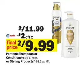 Meijer Pantene Shampoos or Conditioners 16-17.9 oz. or Styling Products* 6-8.5 oz offer