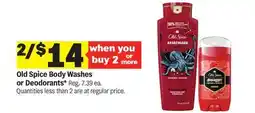 Meijer Old Spice Body Washes or Deodorants offer
