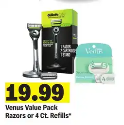 Meijer Venus Value Pack Razors or 4 Ct. Refills offer