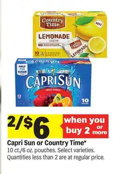 Meijer Capri Sun or Country Time offer