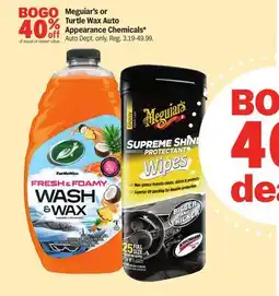 Meijer Meguiar's or Turtle Wax Auto Appearance Chemicals offer