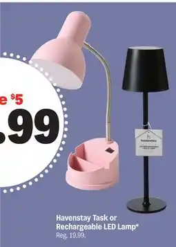 Meijer Havenstay Task or Rechargeable LED Lamp offer