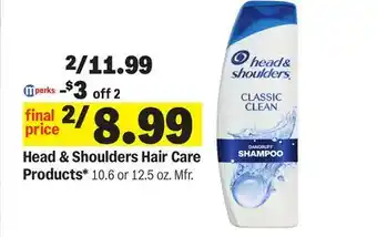 Meijer Head & Shoulders Hair Care Products offer