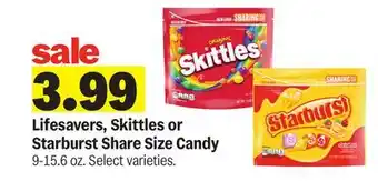 Meijer Lifesavers, Skittles or Starburst Share Size Candy offer