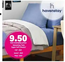 Meijer Havenstay Twin Super Soft Sheets offer