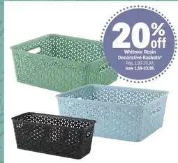 Meijer Whitmor Resin Decorative Baskets offer