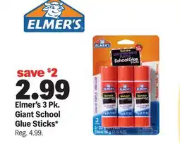 Meijer Elmer's 3 Pk. Giant School Glue Sticks offer