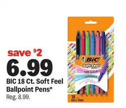 Meijer BIC 18 Ct. Soft Feel Ballpoint Pens offer