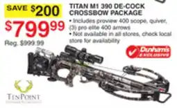 Dunham's Sports TITAN M1 390 DE-COCK CROSSBOW PACKAGE offer
