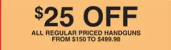 Dunham's Sports ALL REGULAR PRICED HANDGUNS offer