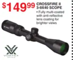 Dunham's Sports CROSSFIRE II 3-9X40 SCOPE offer