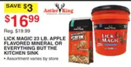 Dunham's Sports LICK MAGIC 23 LB. APPLE FLAVORED MINERAL OR EVERYTHING BUT THE KITCHEN SINK offer