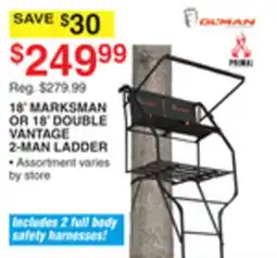 Dunham's Sports 18' MARKSMAN OR 18' DOUBLE VANTAGE 2-MAN LADDER offer