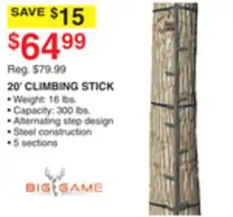 Dunham's Sports 20' CLIMBING STICK offer