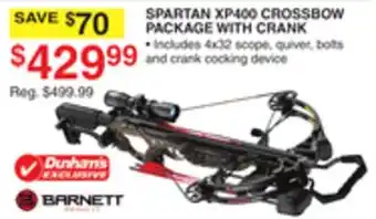 Dunham's Sports SPARTAN XP400 CROSSBOW PACKAGE WITH CRANK offer