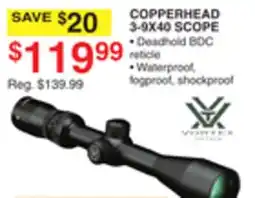 Dunham's Sports COPPERHEAD 3-9X40 SCOPE offer