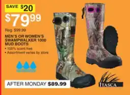 Dunham's Sports MEN'S OR WOMEN'S SWAMPWALKER 1000 MUD BOOTS offer