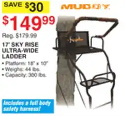 Dunham's Sports 17' SKY RISE ULTRA-WIDE LADDER offer