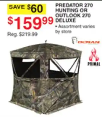 Dunham's Sports PREDATOR 270 HUNTING OR OUTLOOK 270 DELUXE offer