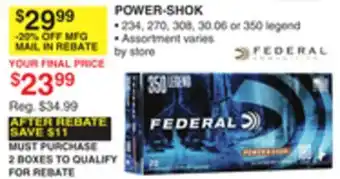 Dunham's Sports POWER-SHOK offer