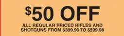 Dunham's Sports ALL REGULAR PRICED RIFLES AND SHOTGUNS offer