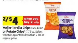 Meijer Meijer Tortilla Chips or Potato Chips offer