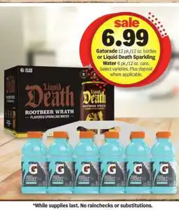 Meijer Gatorade or Liquid Death Sparkling Water offer