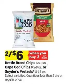 Meijer Kettle Brand Chips, Cape Cod Chips, Snyder’s Pretzels offer