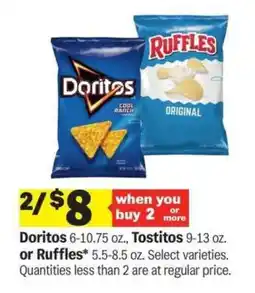 Meijer Doritos, Tostitos or Ruffles offer