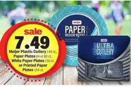 Meijer Meijer Plastic Cutlery, Paper Plates, White Paper Plates, Printed Paper Plates offer