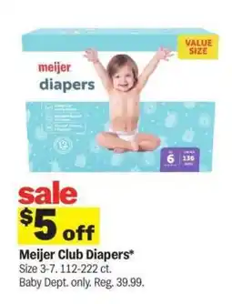 Meijer Meijer Club Diapers offer