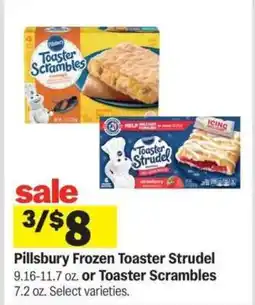Meijer Pillsbury Frozen Toaster Strudel or Toaster Scrambles offer