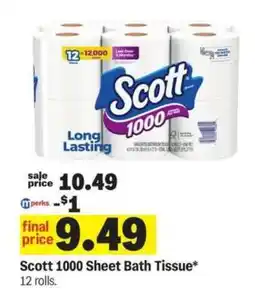 Meijer Scott 1000 Sheet Bath Tissue offer