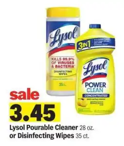 Meijer Lysol Pourable Cleaner or Disinfecting Wipes offer