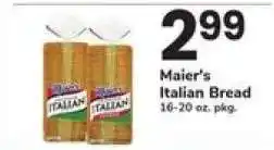 Safeway Maier's Italian Bread offer