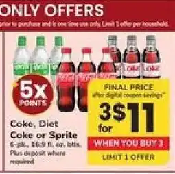 Safeway Coke, Diet Coke Or Sprite offer