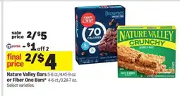 Meijer Nature Valley Bars or Fiber One Bars offer
