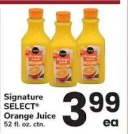 Safeway Signature Select Orange Juice offer