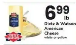 Safeway Dietz & Watson American Cheese offer