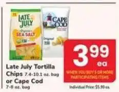 Safeway Late July Tortilla Chips or Cape Cod offer