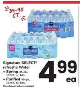 Safeway Signature SELECT refreshe Water offer