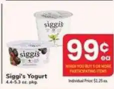 Safeway Siggi's Yogurt offer