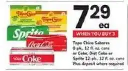 Safeway Topo Chico Sabores, Coke, Diet Coke, Sprite offer