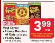 Safeway Post Cereal offer