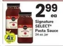 Safeway Signature Select Pasta Sauce offer